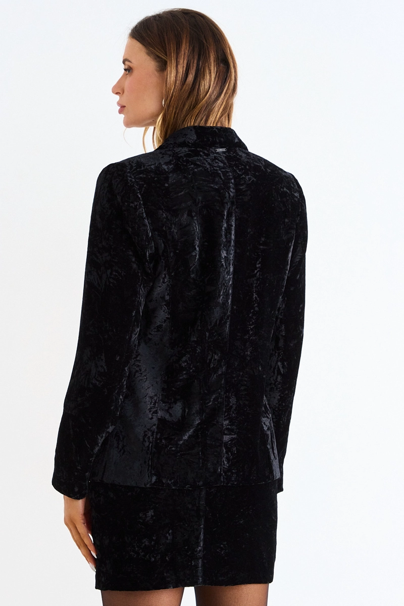 BLAZER VELVET NEGRO MUJER ASH - 3