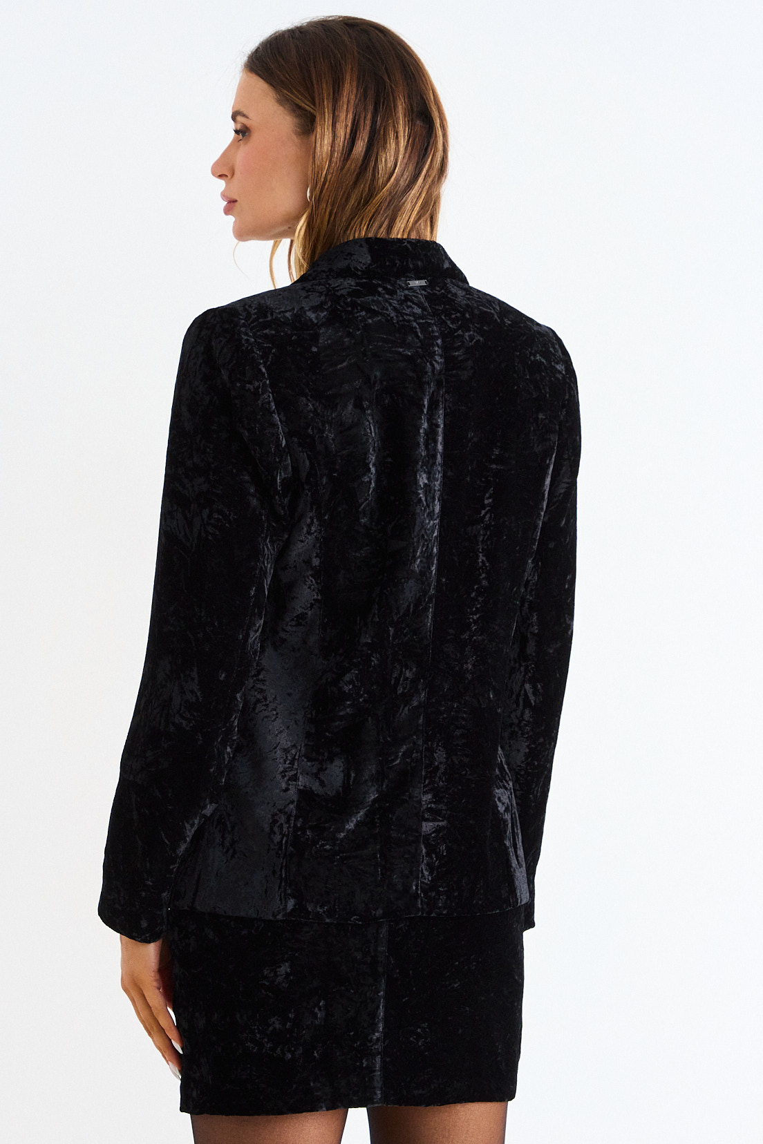 BLAZER VELVET NEGRO MUJER ASH - 3