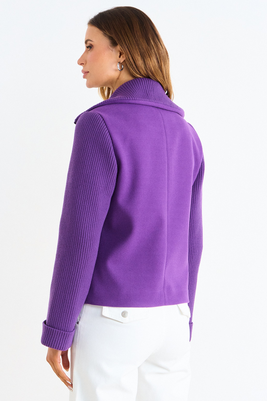 CASACA LISA CON CIERRE MORADO MUJER ASH - 3