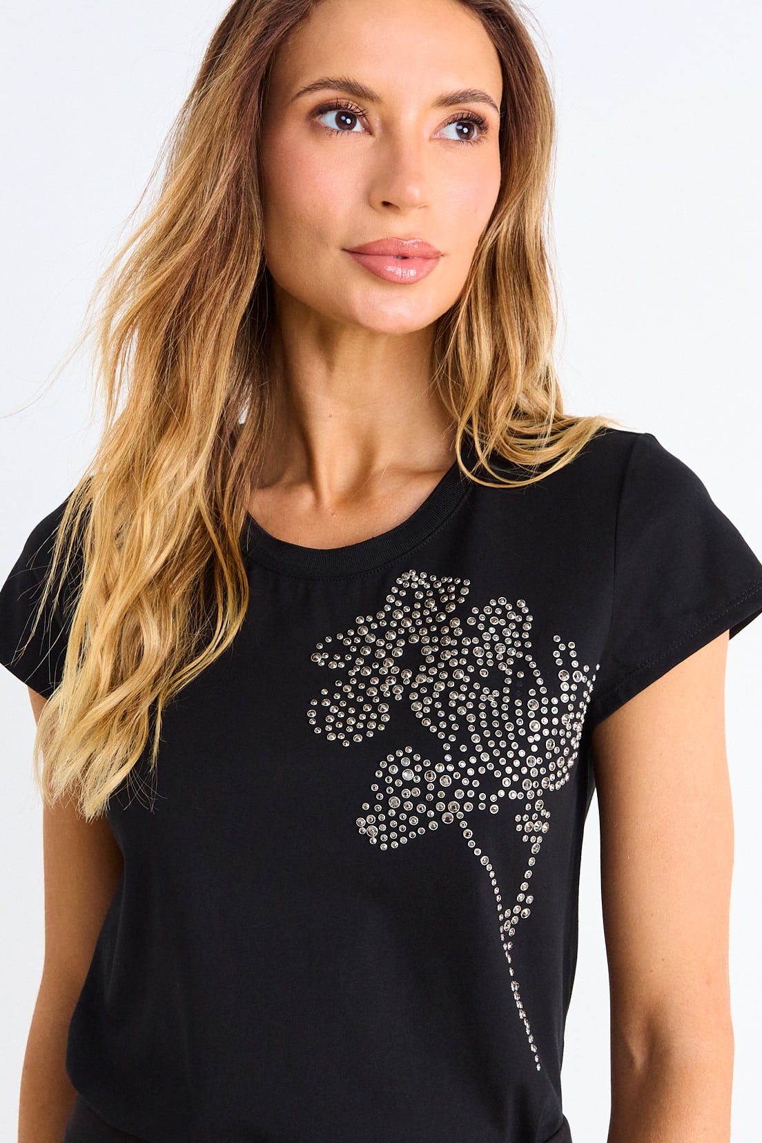 POLERA MANGA CORTA NEGRO MUJER ASH - 2