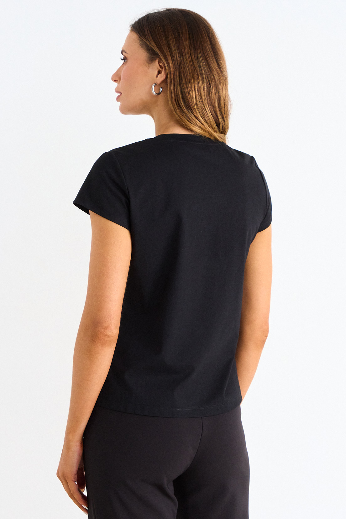 POLERA MANGA CORTA NEGRO MUJER ASH - 3