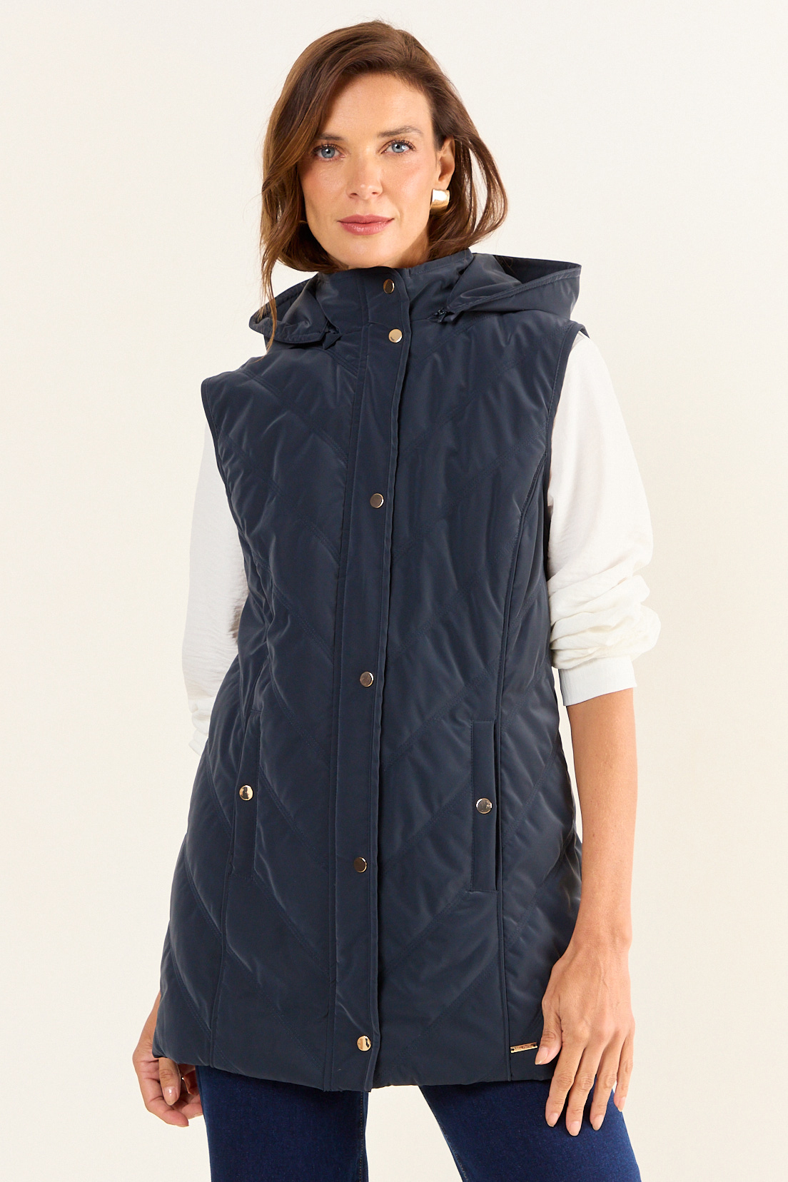 PARKA CON GORRO AZUL MUJER MAGRIFFE - 1