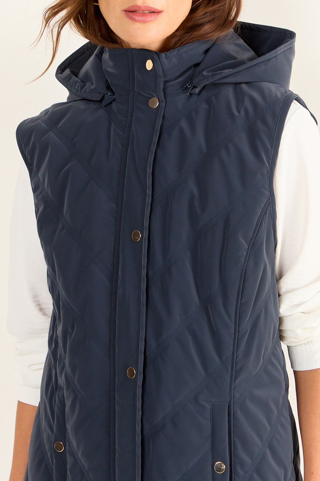 PARKA CON GORRO AZUL MUJER MAGRIFFE - 2