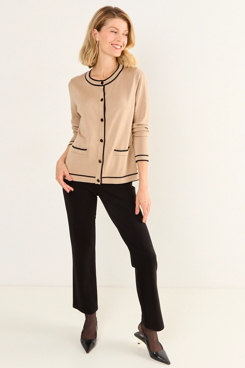 TEJIDO CHANEL BICOLOR BEIGE MUJER MAGRIFFE - 4