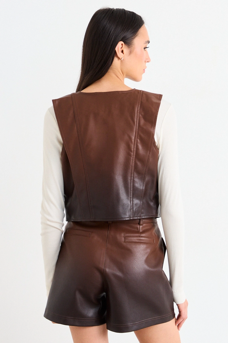 GILET LISO CAFE  MUJER IO - 4