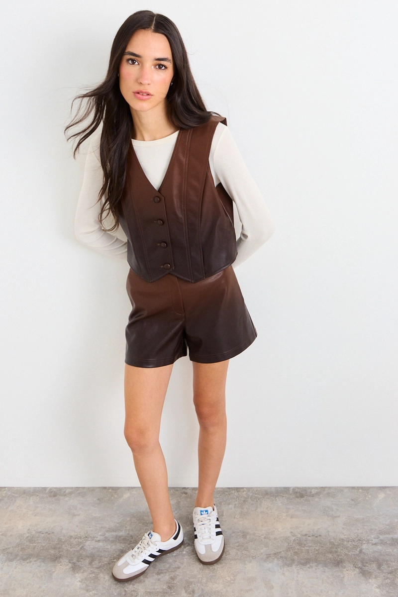 GILET LISO CAFE  MUJER IO - 5