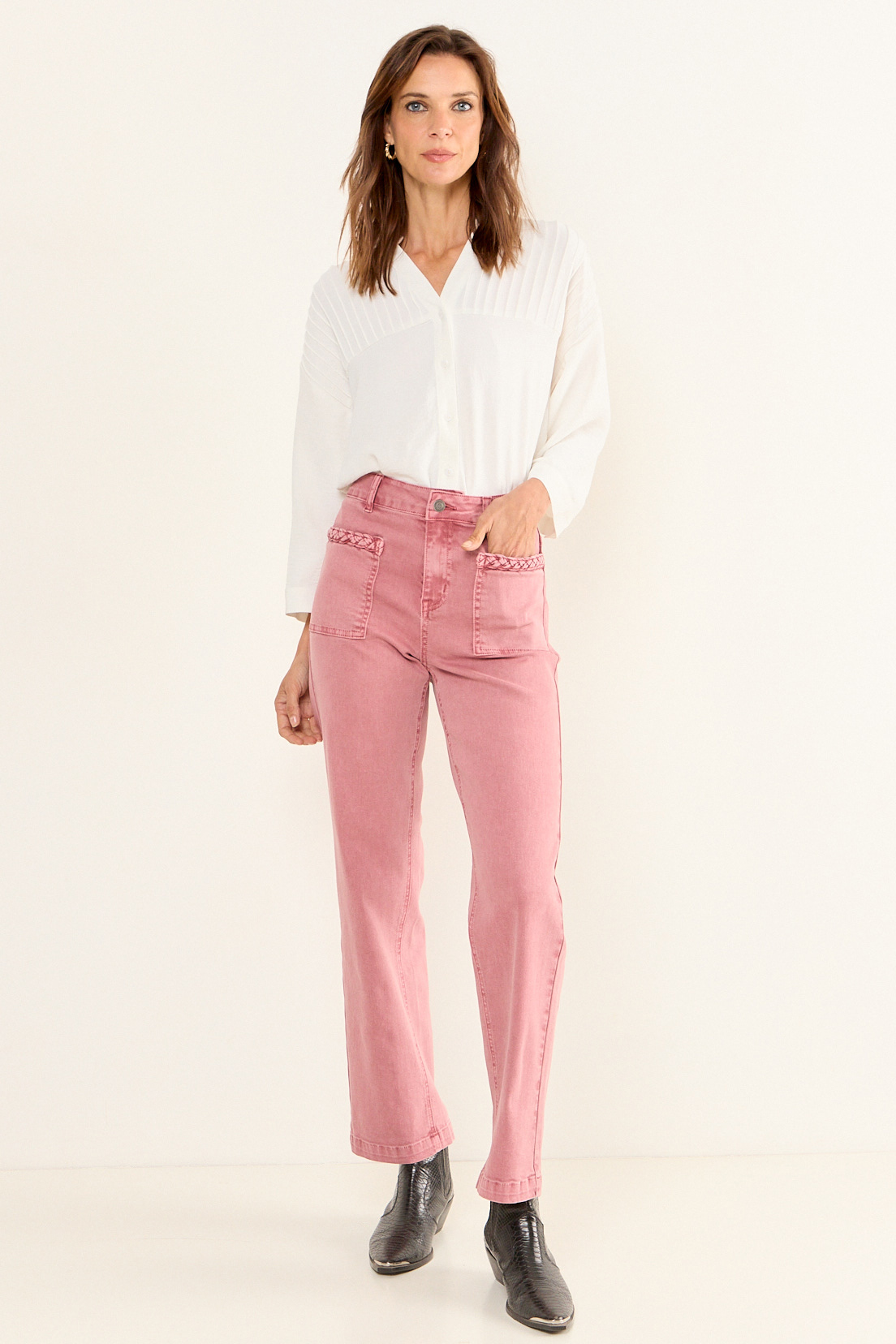 JEANS WIDE ROSA MUJER MAGRIFFE - 1