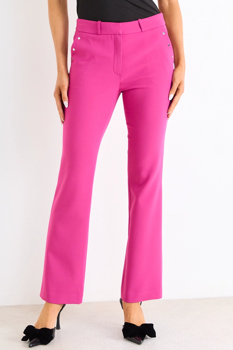 PANTALON RECTO LISO FUCSIA MUJER ASH - 2
