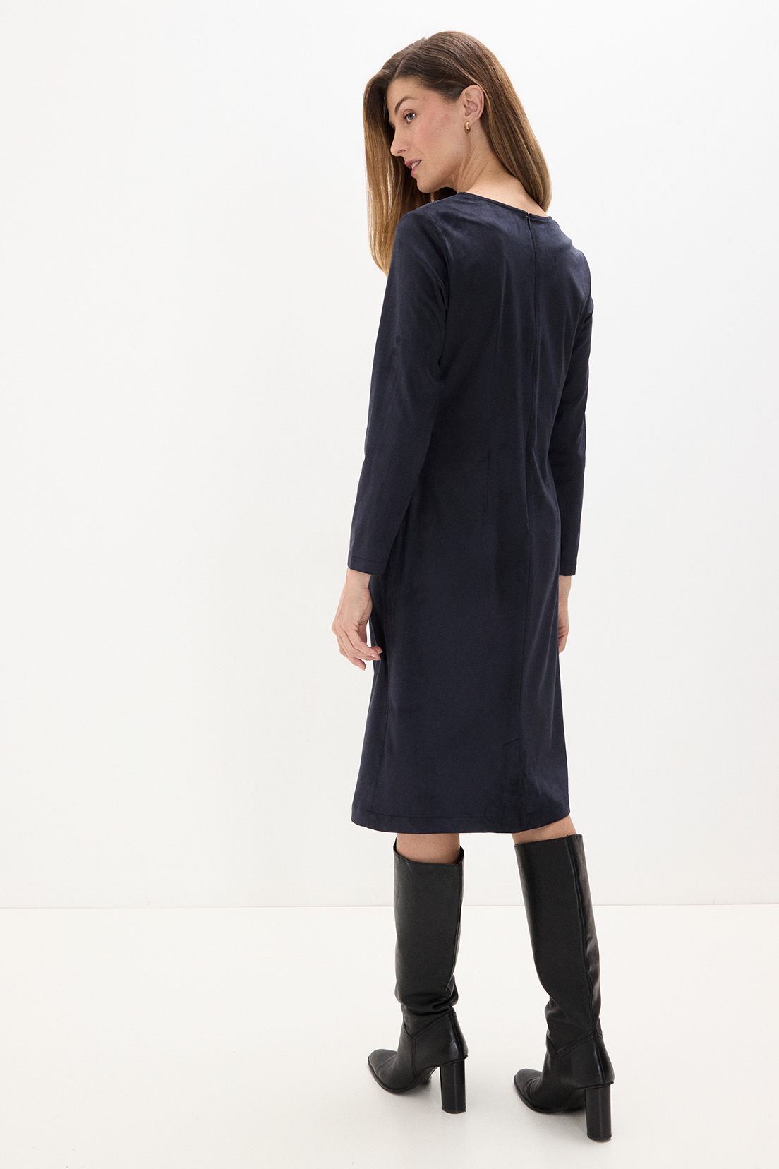 VESTIDO SUEDE AZUL MUJER MAGRIFFE - 5