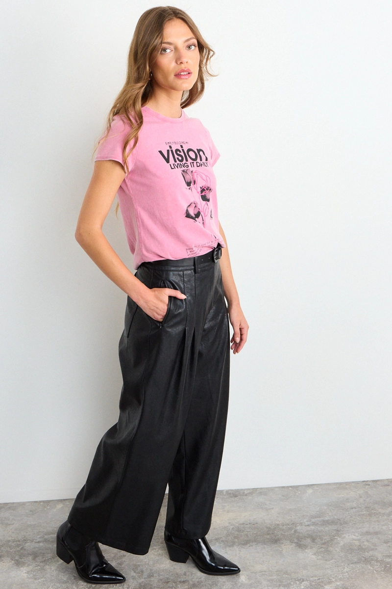 POLERA ESTAMPADA ROSA MUJER IO - 5