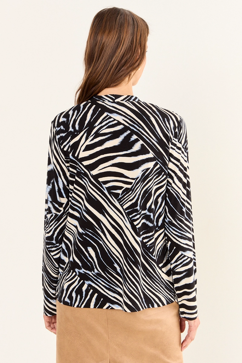 POLERA FANTASIA ESCOTE EN V CRUDO MUJER MAGRIFFE - 3