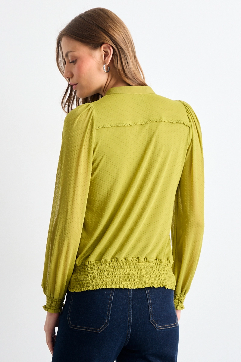 BLUSAS MANGA LARGA VERDE MUJER IO - 3