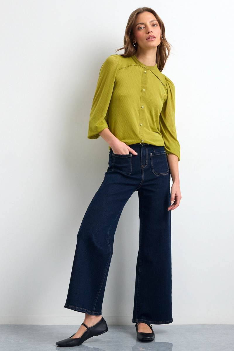 BLUSAS MANGA LARGA VERDE MUJER IO - 4