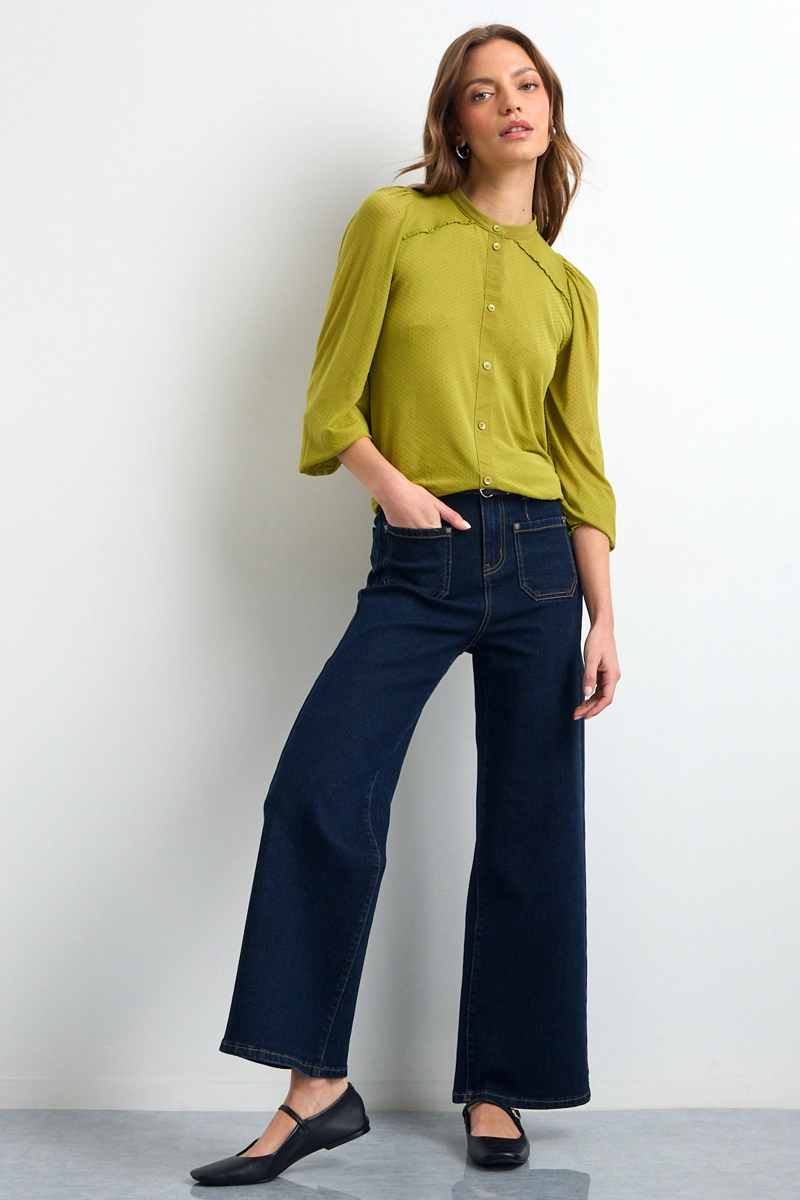 BLUSAS MANGA LARGA VERDE MUJER IO - 4