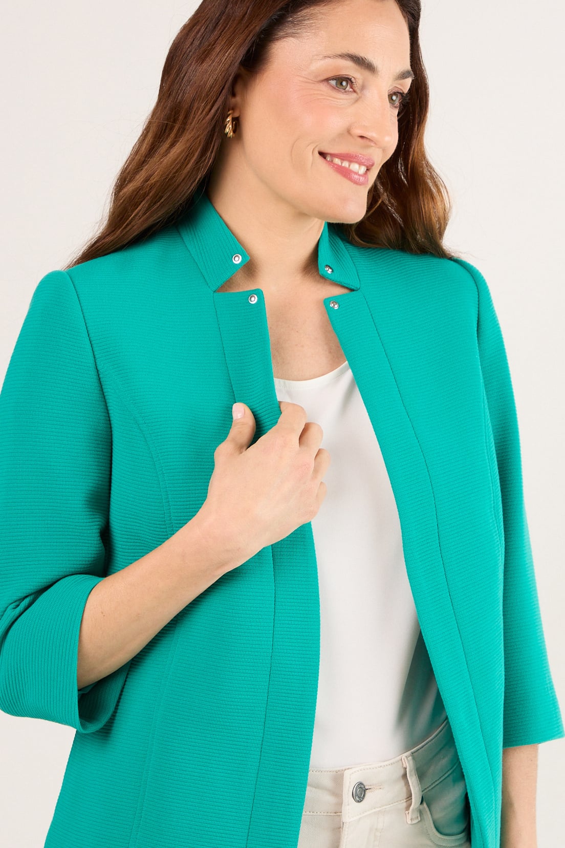 BLAZER LISO VERDE MUJER MAGRIFFE - 2