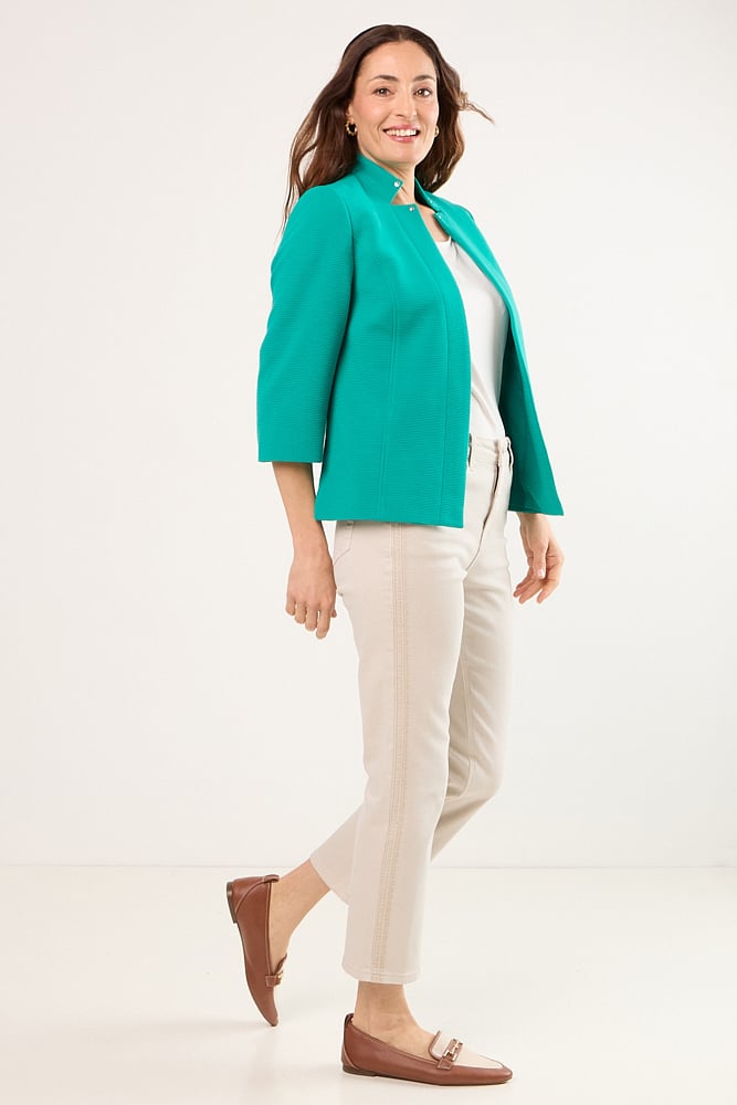 BLAZER LISO VERDE MUJER MAGRIFFE - 5