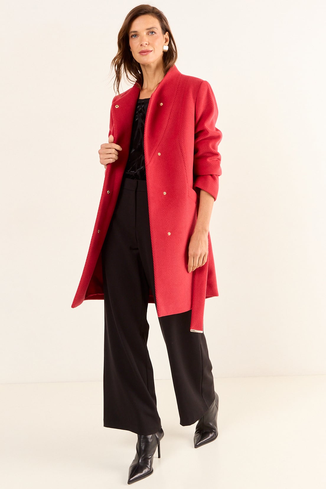 CHAQUETON CRUZADO ROJO MUJER MAGRIFFE - 1