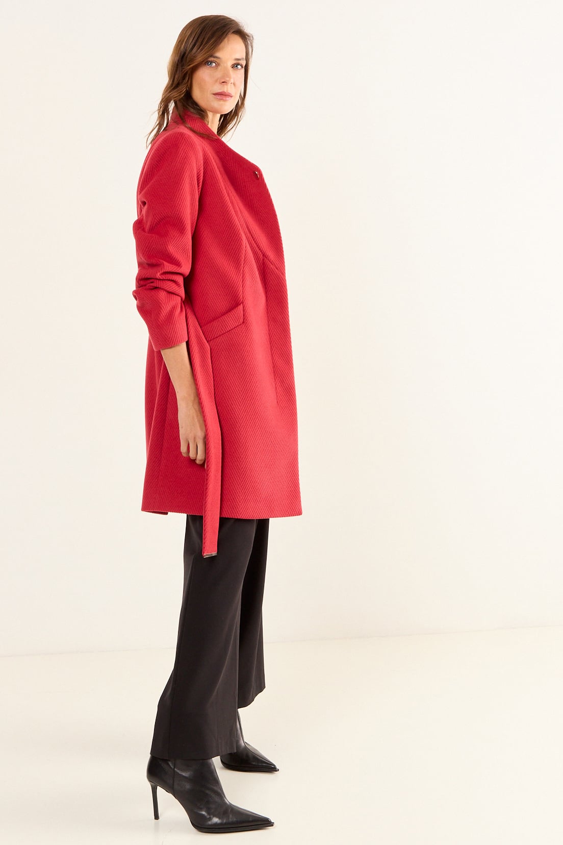 CHAQUETON CRUZADO ROJO MUJER MAGRIFFE - 5