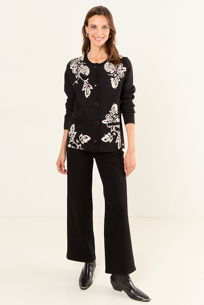 TEJIDO CHANEL DE FANTASIA NEGRO MUJER MAGRIFFE - 4