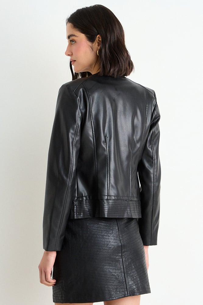 CASACA LISA NEGRO MUJER ASH - 3