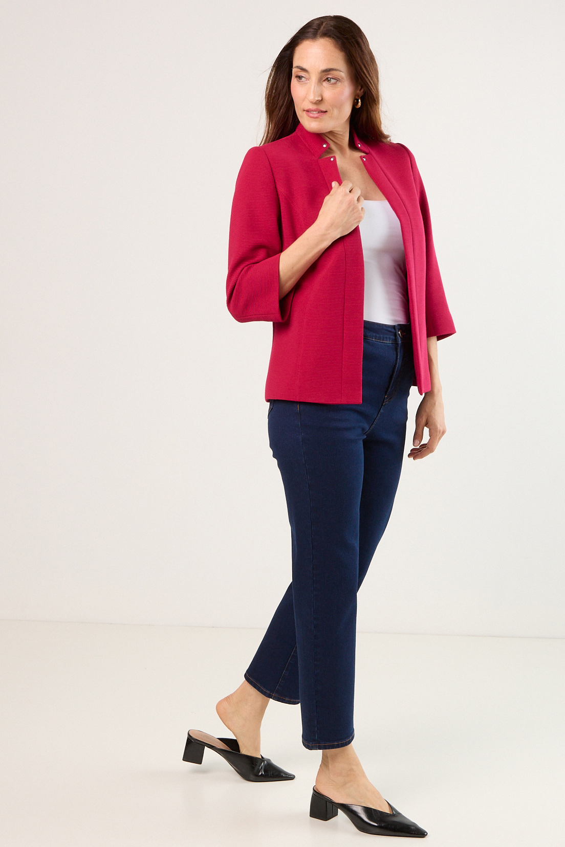 BLAZER LISO FUCSIA MUJER MAGRIFFE - 5