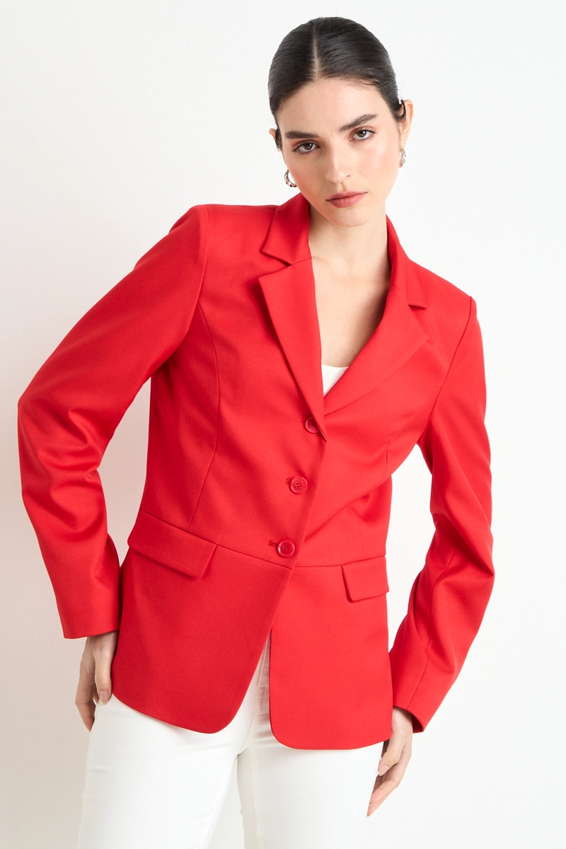 BLAZER LISO ROJO MUJER ASH - 1