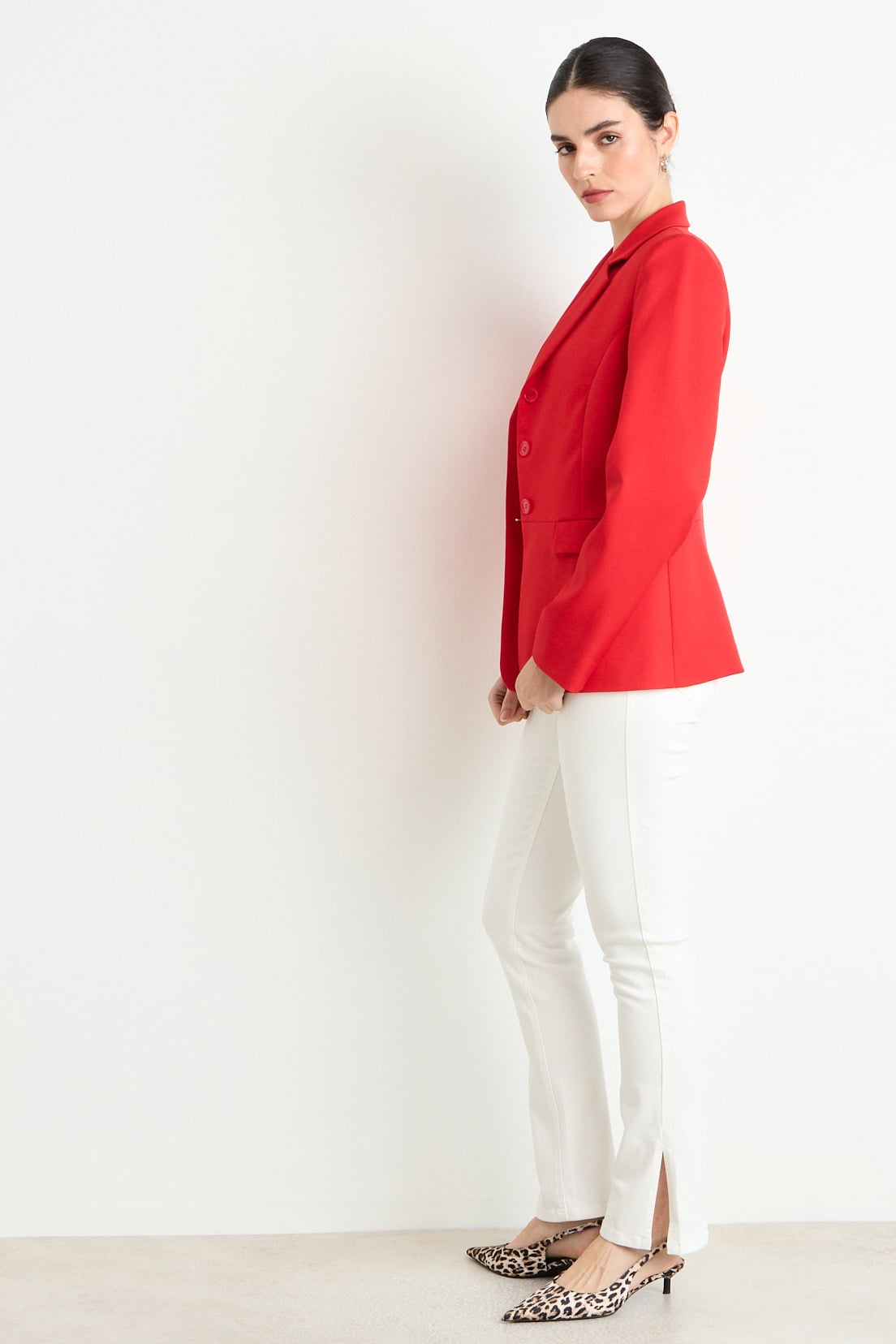 BLAZER LISO ROJO MUJER ASH - 5
