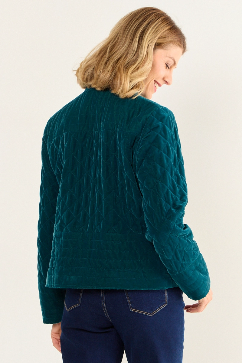 PARKA CORTA VERDE OLIVA MUJER MAGRIFFE - 3