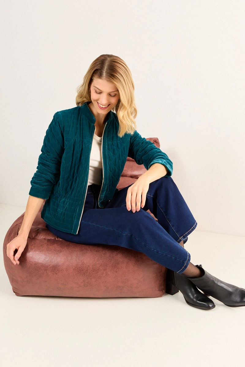 PARKA CORTA VERDE OLIVA MUJER MAGRIFFE - 4
