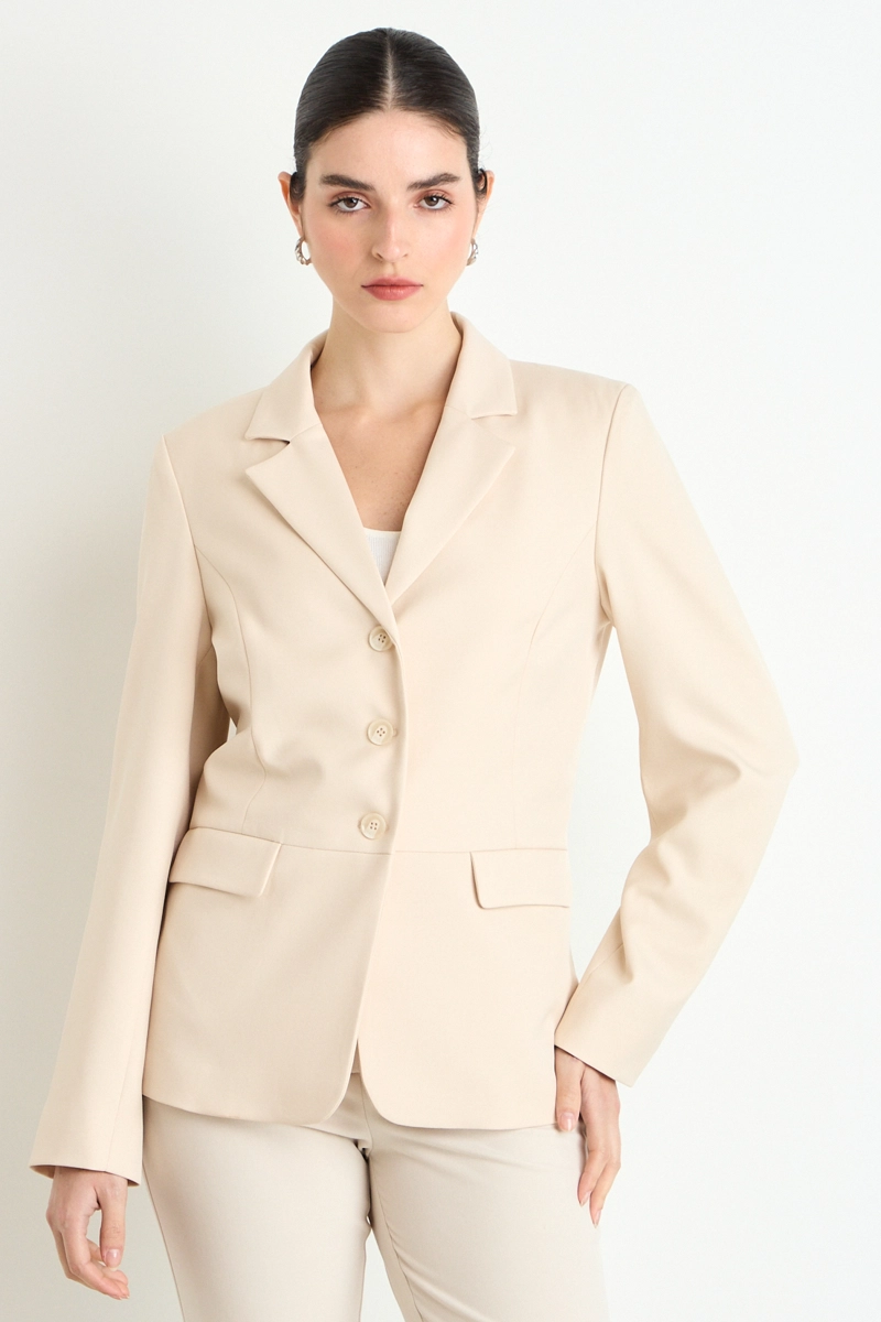 BLAZER LISO BEIGE MUJER ASH - 1