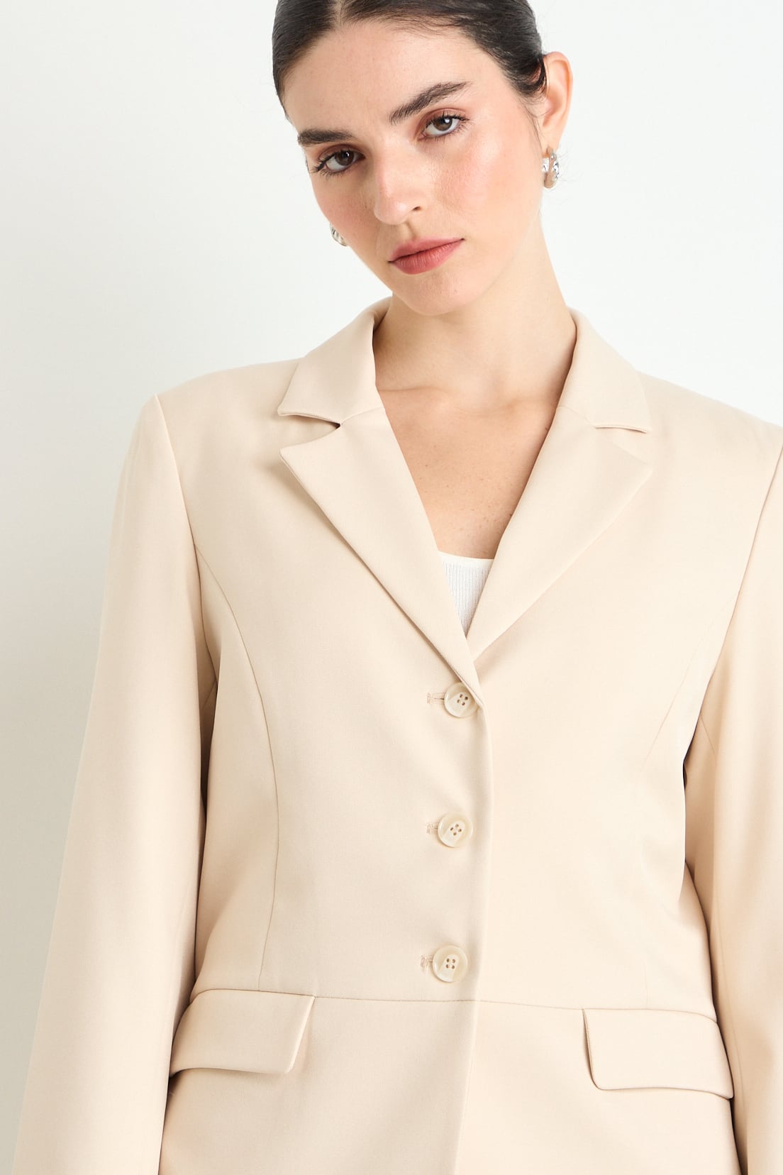 BLAZER LISO BEIGE MUJER ASH - 2
