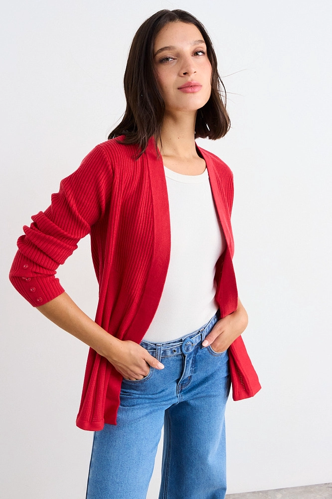 CHALECO LISO ROJO MUJER IO - 1