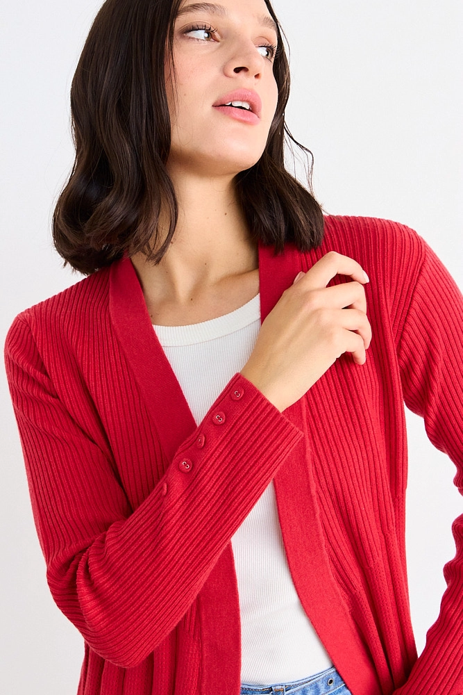 CHALECO LISO ROJO MUJER IO - 2