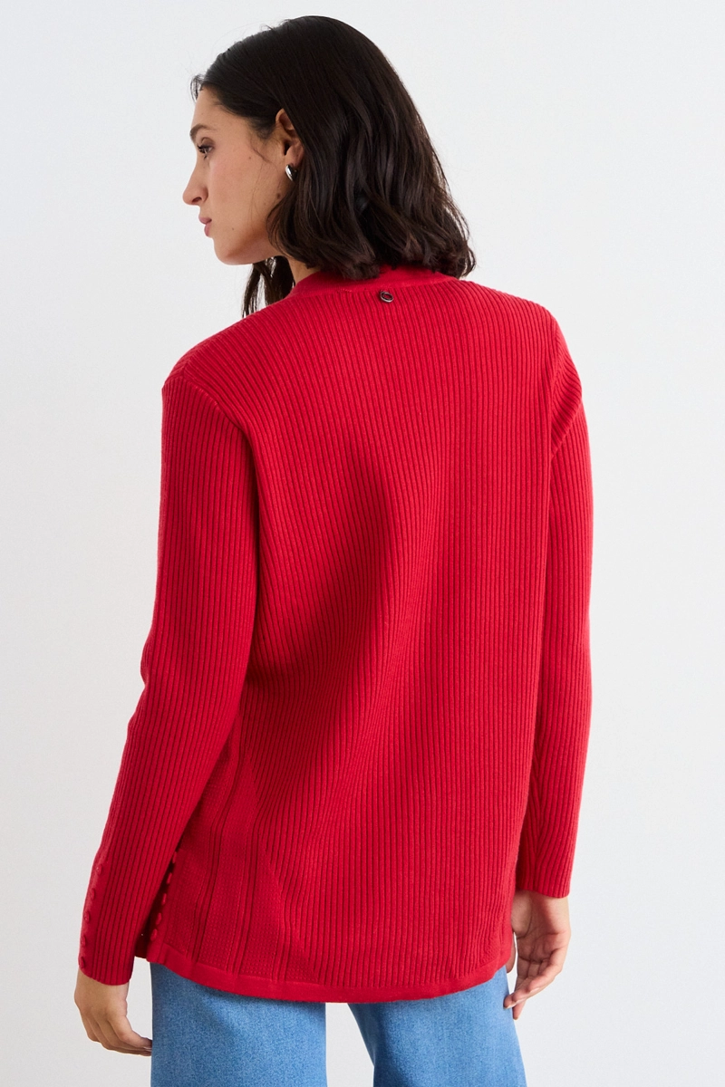 CHALECO LISO ROJO MUJER IO - 3