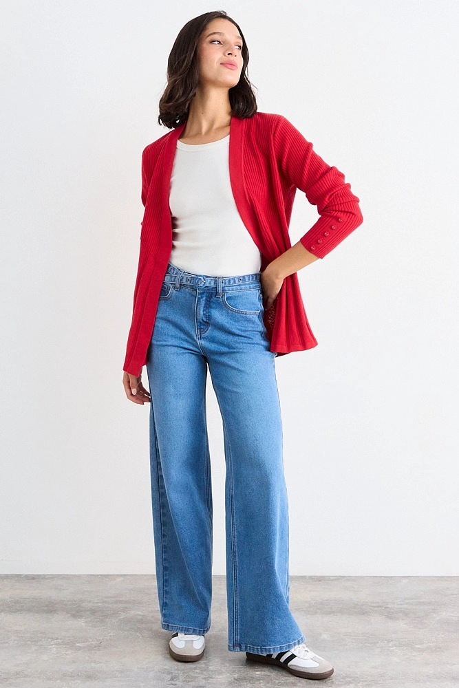 CHALECO LISO ROJO MUJER IO - 4