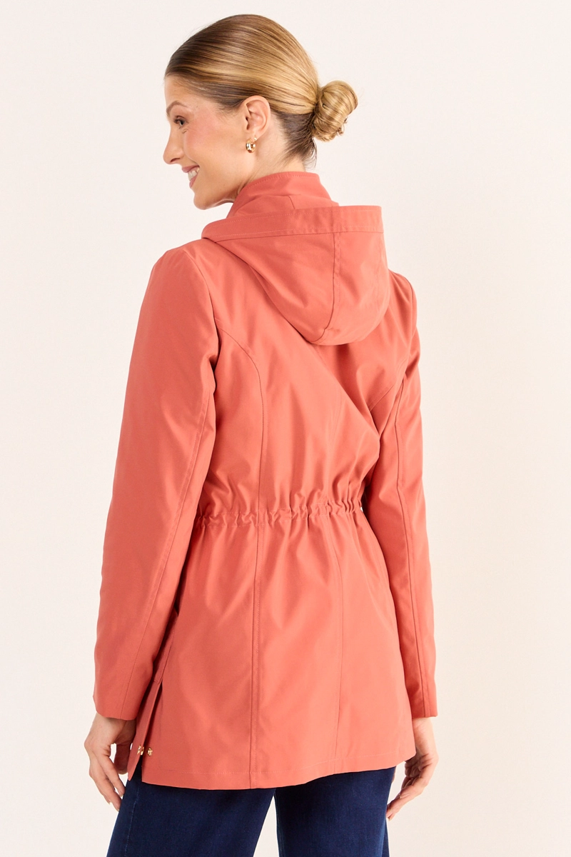 TRENCH SPORT CON GORRO TERRACOTA MUJER MAGRIFFE - 3