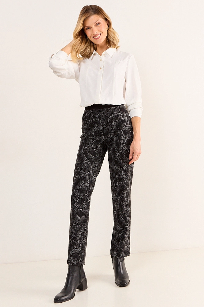 CALZA ESTAMPADA GRIS MUJER MAGRIFFE - 1
