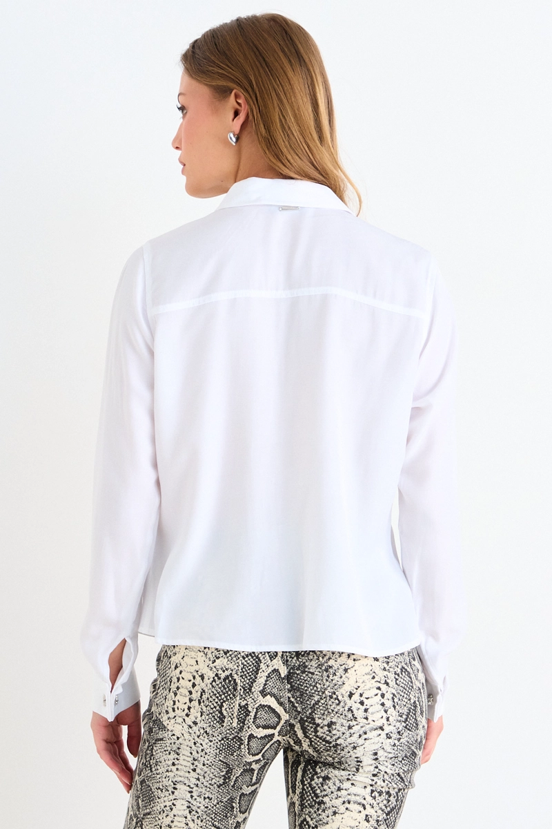 BLUSA CAMISERA MANGA LARGA CRUDO MUJER ASH - 3