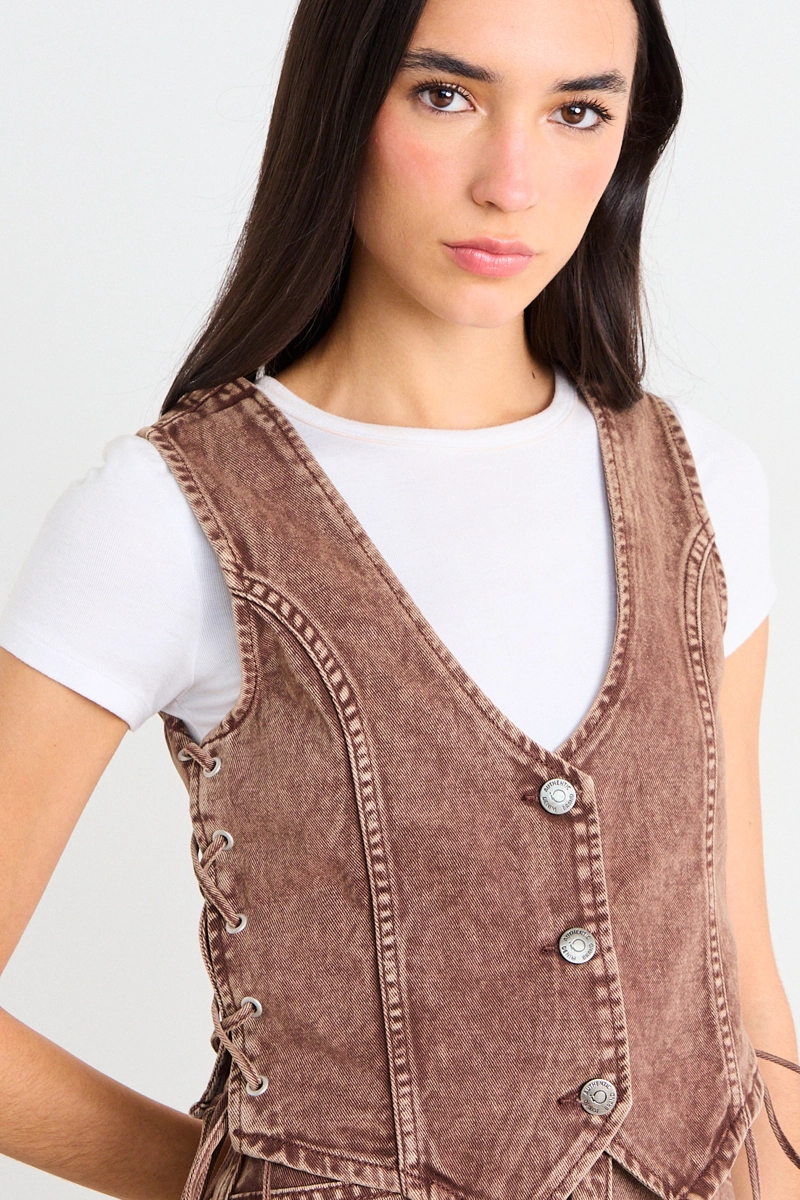 GILET LISO CAFE  MUJER IO - 1