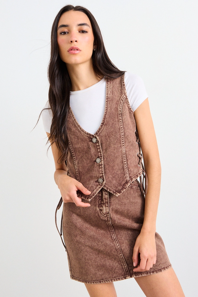 GILET LISO CAFE  MUJER IO - 2
