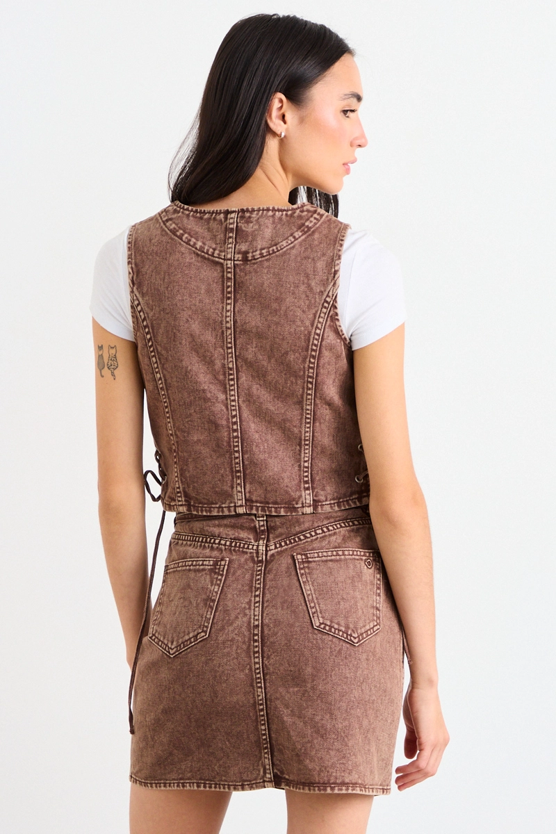 GILET LISO CAFE  MUJER IO - 3
