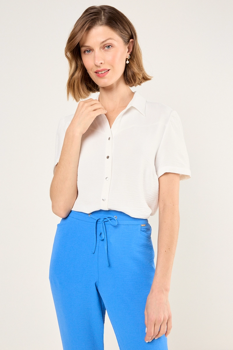 BLUSA LISA CRUDO MUJER MAGRIFFE - 2