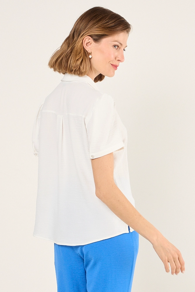 BLUSA LISA CRUDO MUJER MAGRIFFE - 3