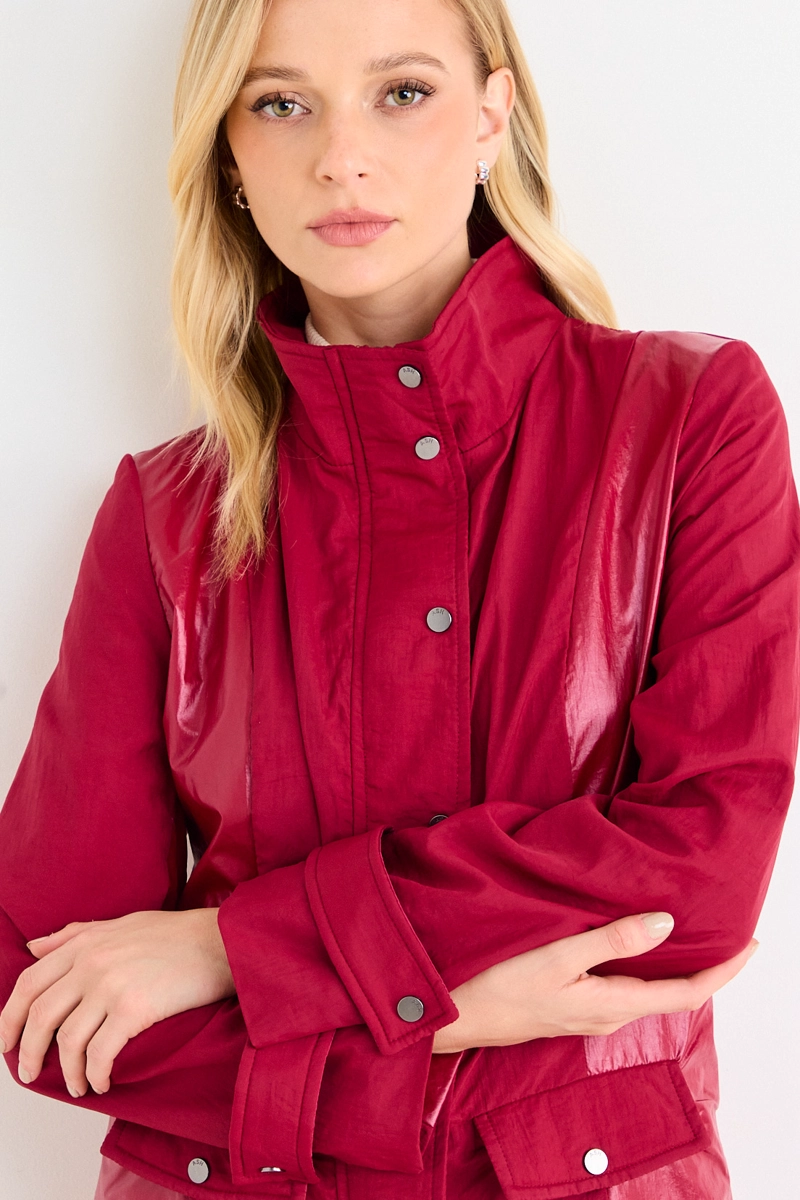 IMPERMEABLE CUELLO ALTO ROJO MUJER ASH - 2