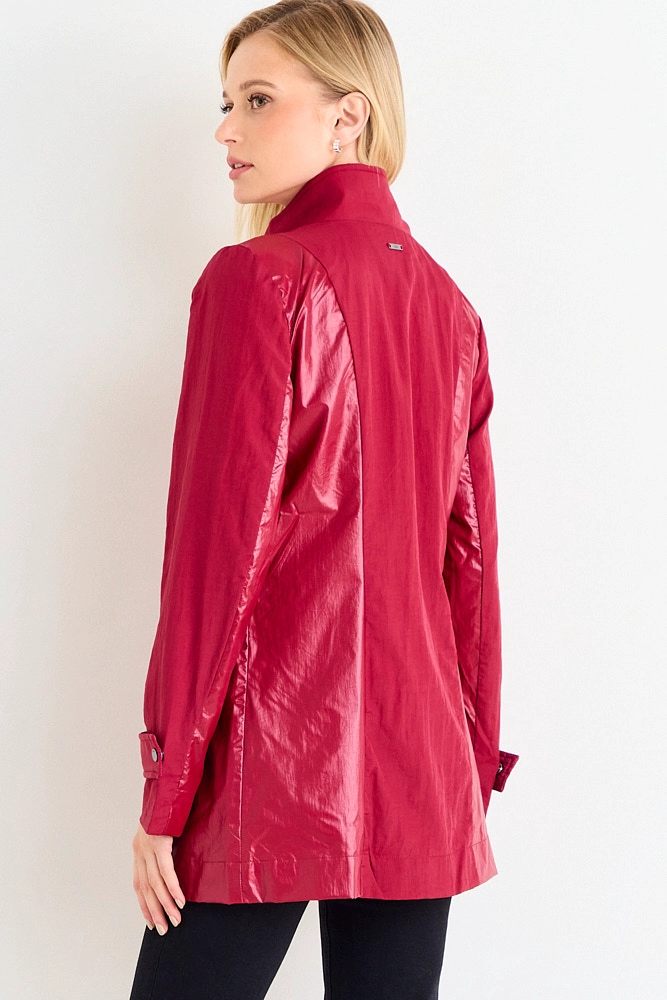 IMPERMEABLE CUELLO ALTO ROJO MUJER ASH - 3