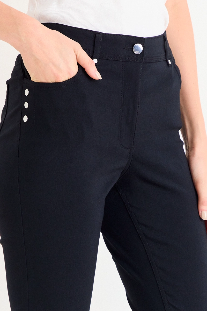 PANTALON LISO NEGRO MUJER ASH - 3