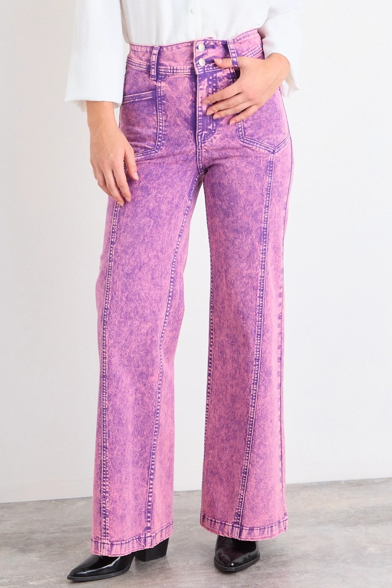 JEANS LISO MORADO MUJER IO - 2