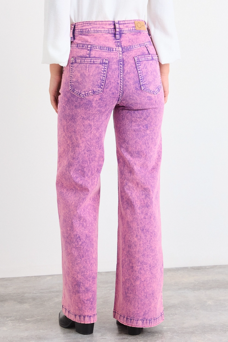JEANS LISO MORADO MUJER IO - 4