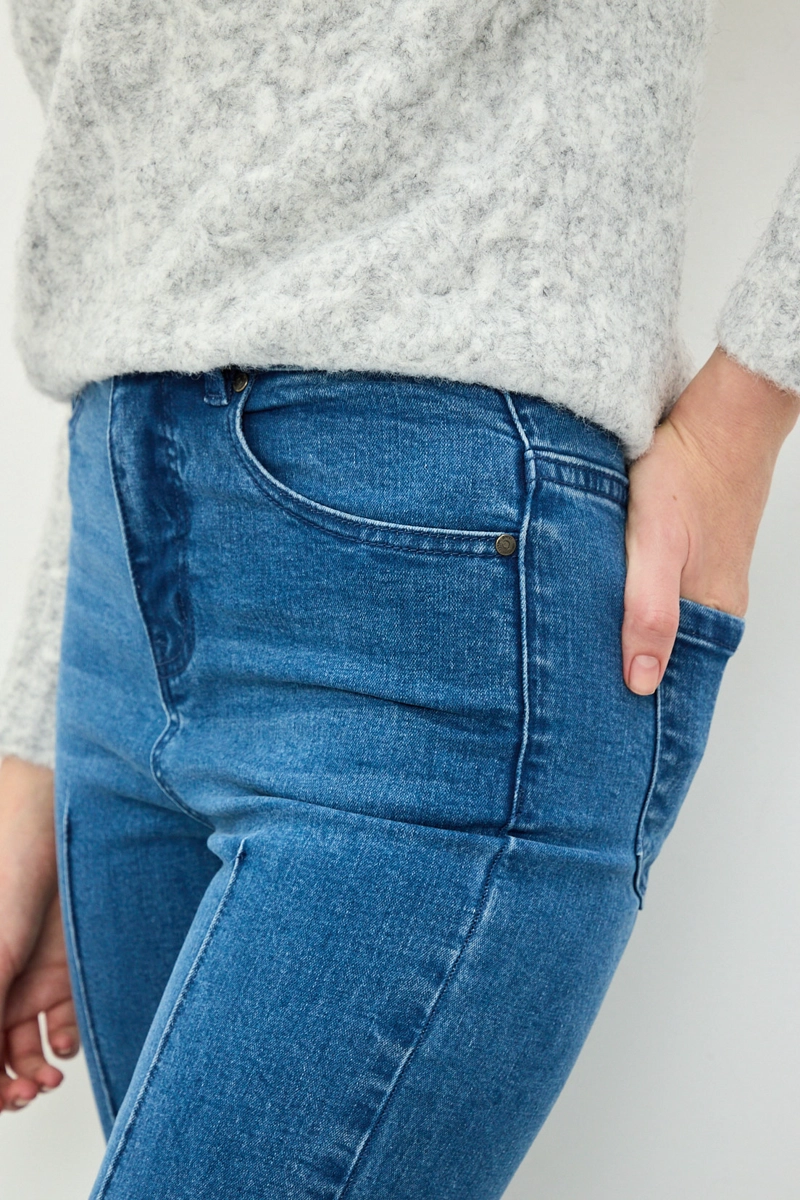 JEANS LISO CELESTE MUJER IO - 3