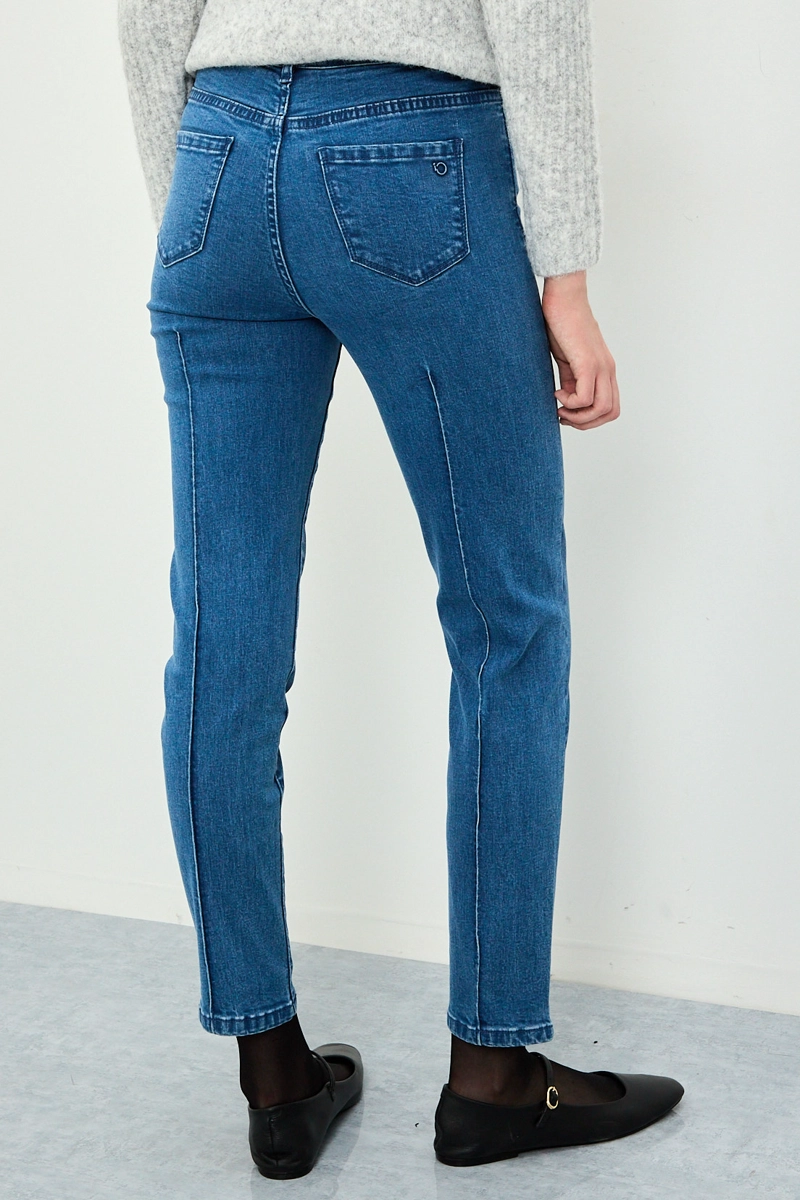 JEANS LISO CELESTE MUJER IO - 4